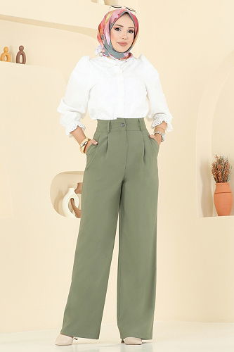 moda selvim Pants 20101ABK1075 Khaki - Thumbnail