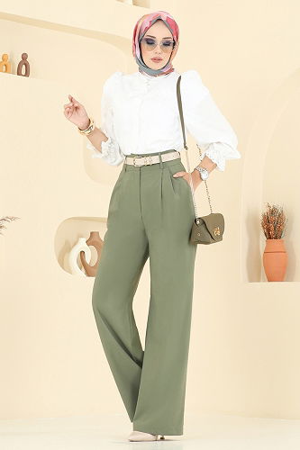 moda selvim Pants 20101ABK1075 Khaki - Thumbnail