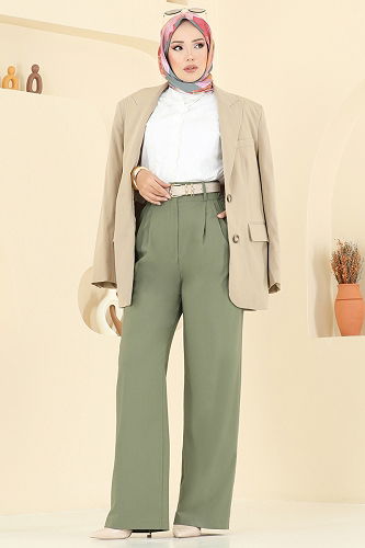 moda selvim Pants 20101ABK1075 Khaki - Thumbnail