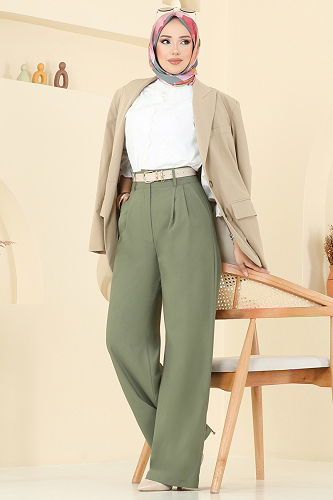 moda selvim Pants 20101ABK1075 Khaki - Thumbnail