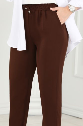 moda selvim Pants 250MP806 Brown - Thumbnail