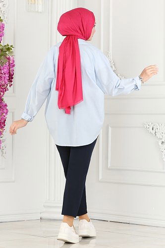 moda selvim Pants 250MP806 Navy Blue - Thumbnail