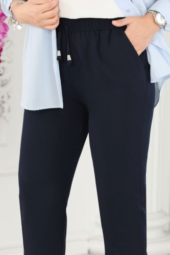 moda selvim Pants 250MP806 Navy Blue - Thumbnail