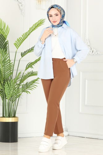 moda selvim Pants 250MP806 Tan - Thumbnail