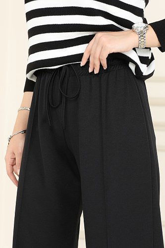 moda selvim بنطلون أسود 3042MNT741 - Thumbnail