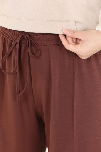 moda selvim PANTS 3042MNT741 Brown - Thumbnail