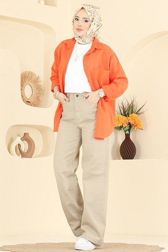 moda selvim Pants 3326LD1070 Stone - Thumbnail