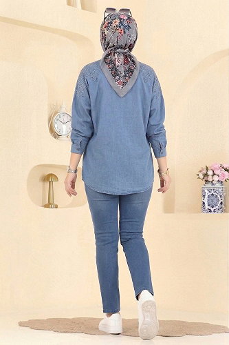 moda selvim Pants 3330LD1070 Dark Denim - Thumbnail