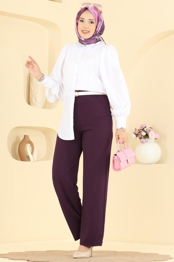 Modaselvim Pants Pants 3888BLU797 Damson