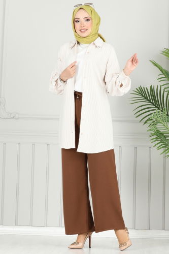 moda selvim Pants 4053PM271 Brown - Thumbnail