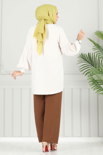 moda selvim Pants 4053PM271 Brown - Thumbnail