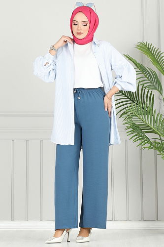 moda selvim Pants 4053PM271 Indigo - Thumbnail