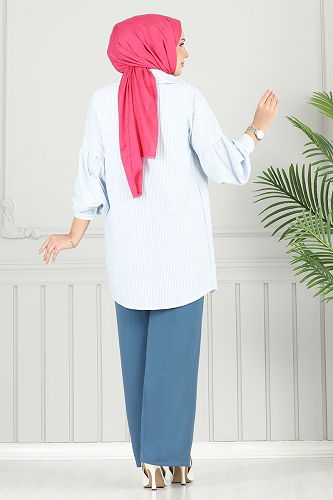 moda selvim Pants 4053PM271 Indigo - Thumbnail