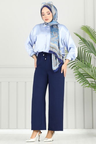 moda selvim Pants 4053PM271 Navy Blue - Thumbnail