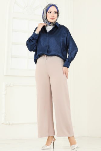 moda selvim Pants 4053PM271 Stone - Thumbnail