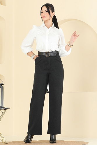 moda selvim Pants 4131PM271 Black - Thumbnail