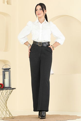 moda selvim Pants 4131PM271 Black - Thumbnail