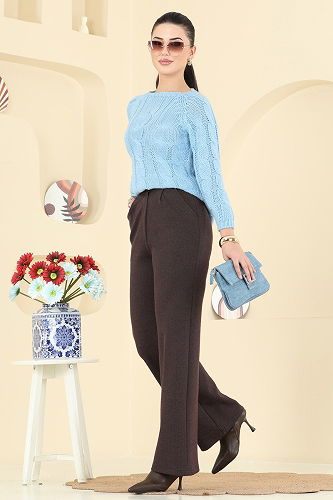 moda selvim Pants 4131PM271 Brown - Thumbnail