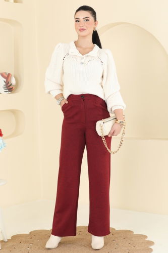 P.R.M. - Pants 4131PM271 Burgundy