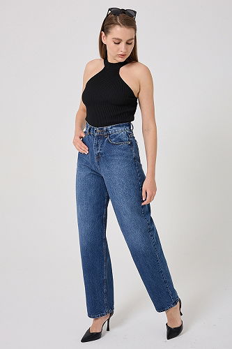 moda selvim Pants 4605DRN1147 Denim - Thumbnail