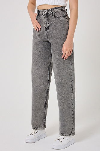 moda selvim بنطلون رمادي فضي 4605DRN1148-M - Thumbnail