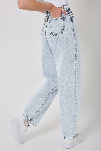 moda selvim Pants 4605DRN1148-M Washed Light Jeans - Thumbnail