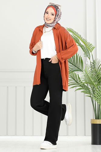 moda selvim Pants 4606DRN1147 Black Jeans - Thumbnail