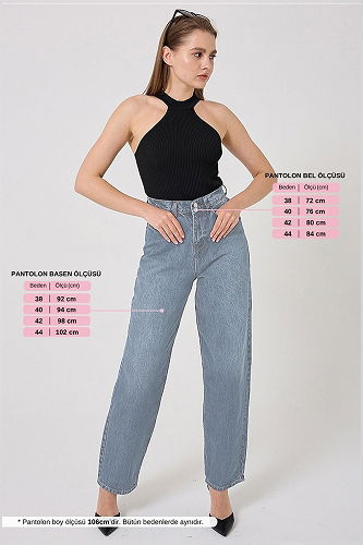 moda selvim Pants 4606DRN1148-M Light Denim - Thumbnail