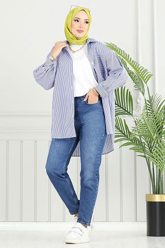 moda selvim Pants 4607DRN1147 Denim - Thumbnail