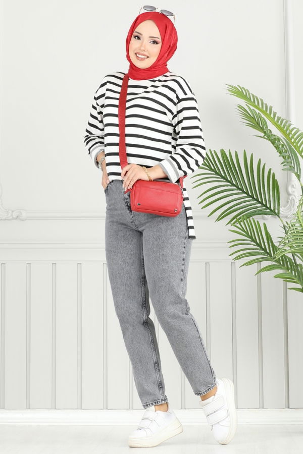 Modaselvim NET 20%+20% DISCOUNT IN THE CARD Pants 4607DRN1147 Washed Anthracite