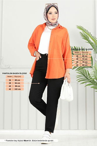 moda selvim بنطلون جينز أسود 4607DRN1148-M - Thumbnail