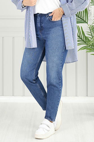 moda selvim Pants 4607DRN1148-M Denim - Thumbnail