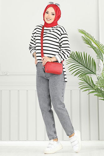 moda selvim Pants 4607DRN1148-M Washed Anthracite - Thumbnail