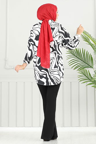 moda selvim بنطلون جينز أسود 4608DRN1148-M - Thumbnail