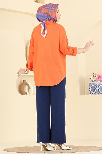 moda selvim بنطلون كحلي 5012BM387 - Thumbnail