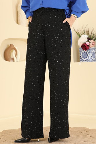 moda selvim Pants 5674ZNNK1102 Black - Thumbnail