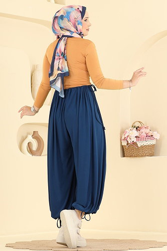 moda selvim Pants 5679ZNNK1102 Dark Indigo - Thumbnail