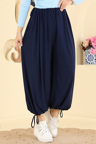 moda selvim بنطلون كحلي 5679ZNNK1102 - Thumbnail