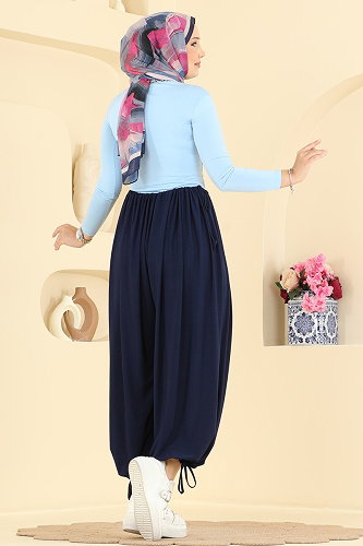 moda selvim بنطلون كحلي 5679ZNNK1102 - Thumbnail