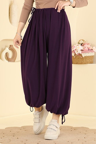 moda selvim Pants 5679ZNNK1102 Purple - Thumbnail