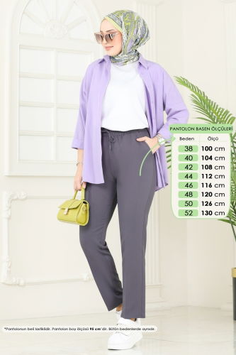 moda selvim Pants 6626YG95 Anthracite - Thumbnail