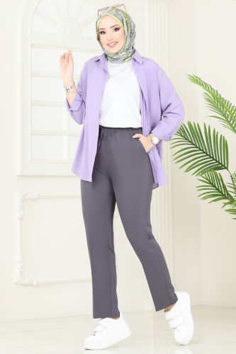 moda selvim Pants 6626YG95 Anthracite - Thumbnail