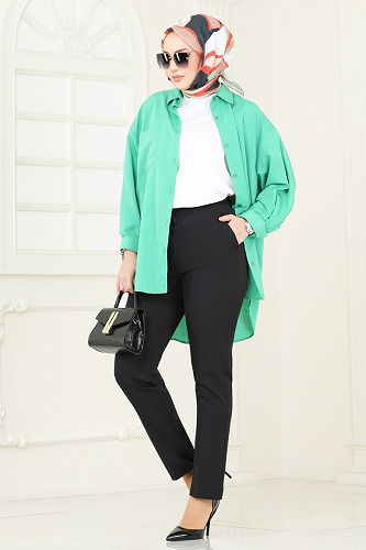 moda selvim Pants 6626YG95 Black - Thumbnail