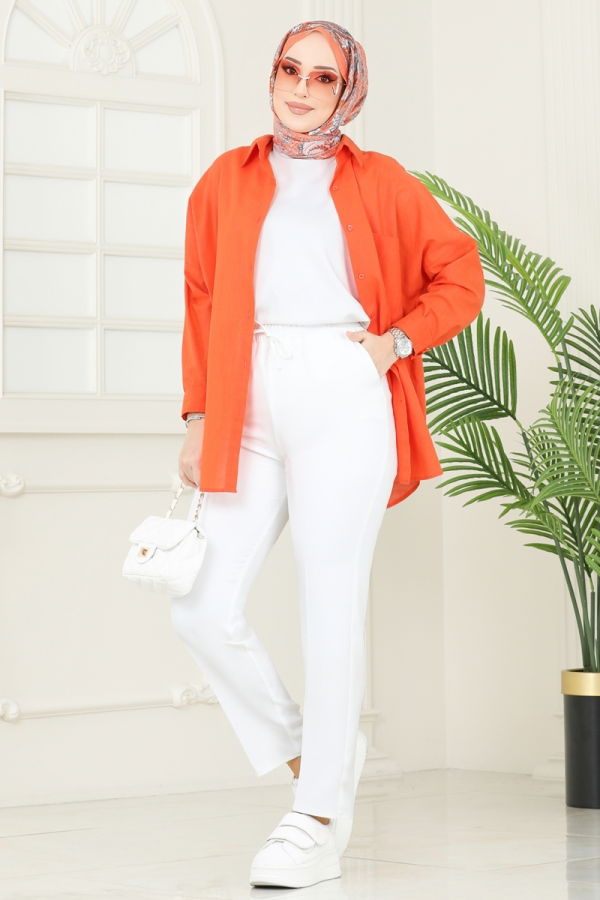 Modaselvim NET 20%+20% DISCOUNT IN THE CARD Pants 6626YG95 Ecru