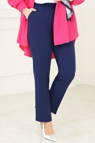 moda selvim Pants 6626YG95 Navy Blue - Thumbnail