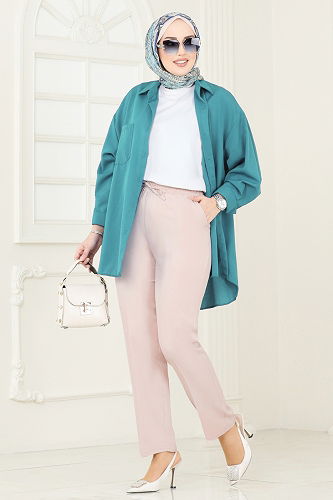 moda selvim بنطلون بيج 6626YG95 - Thumbnail