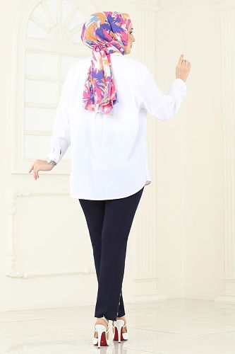 moda selvim Pants 6627YG95 Dark Navy Blue - Thumbnail