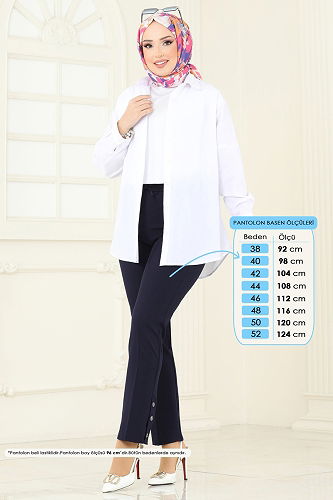 moda selvim بنطلون كحلي غامق 6627YG95 - Thumbnail