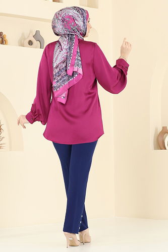 moda selvim بنطلون كحلي 6627YG95 - Thumbnail