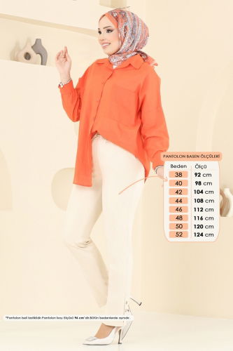 moda selvim Pants 6627YG95 Stone - Thumbnail